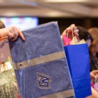 person examining prize